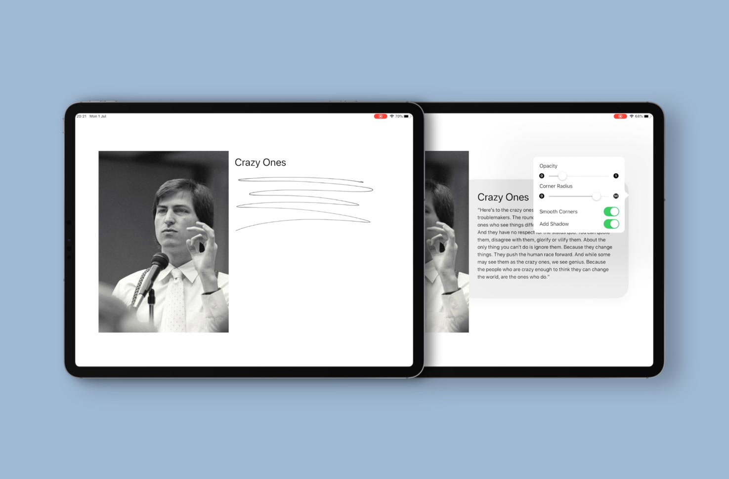 iPad Interface Sketching Prototype