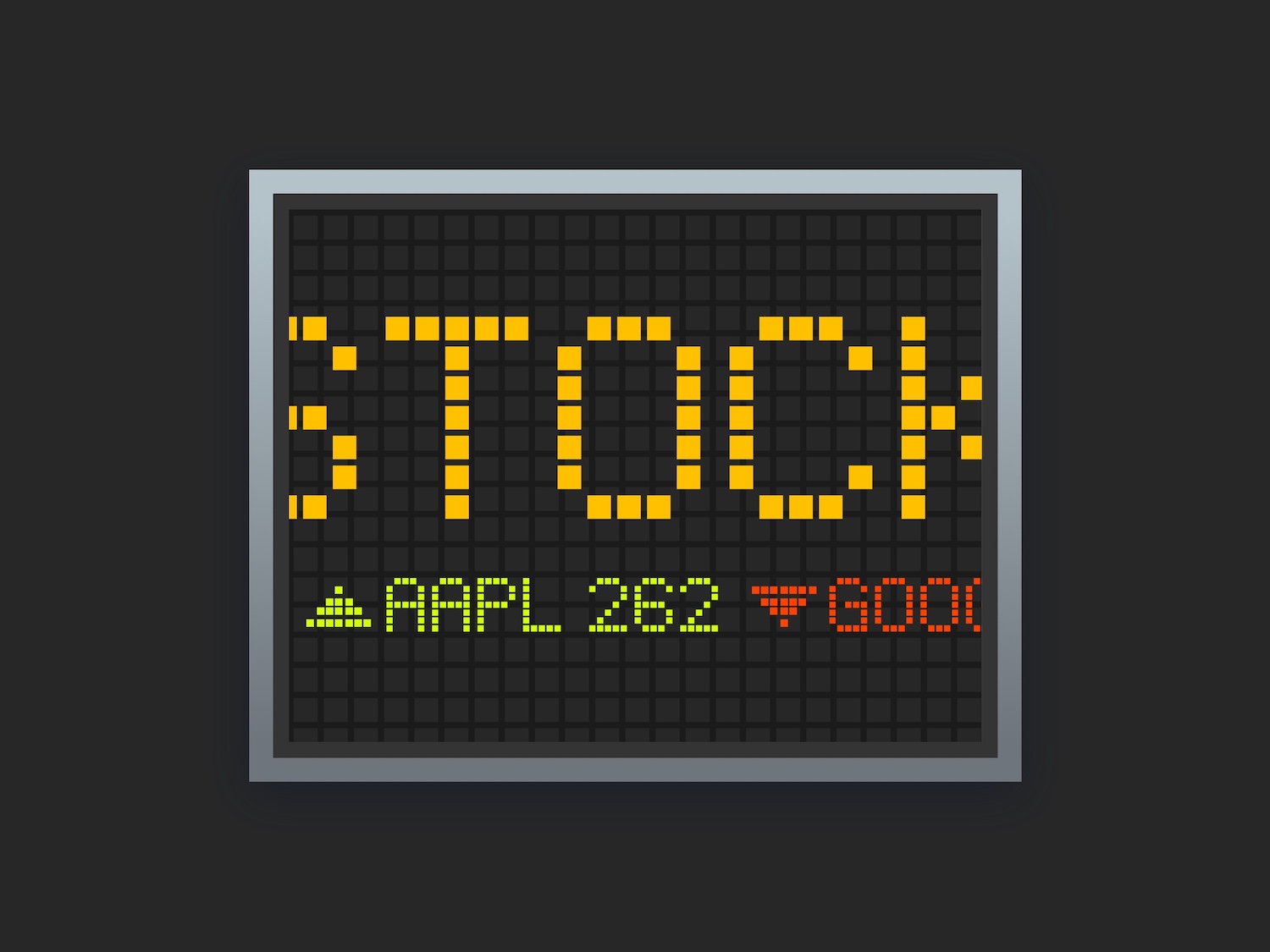 Stocks Icon: Stock Ticker Symbol