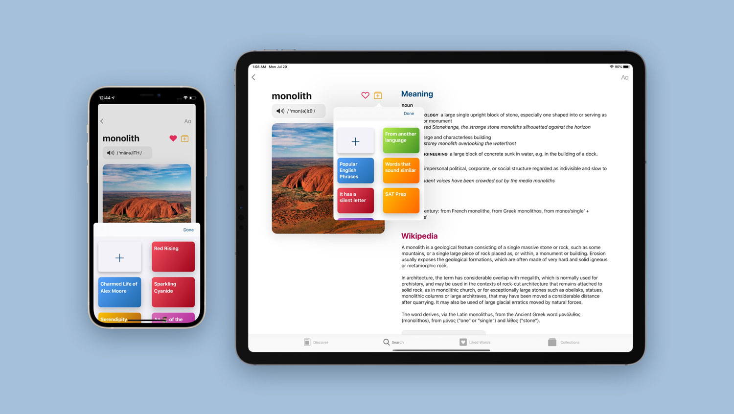 Adding a collection differs between iPhone and iPad