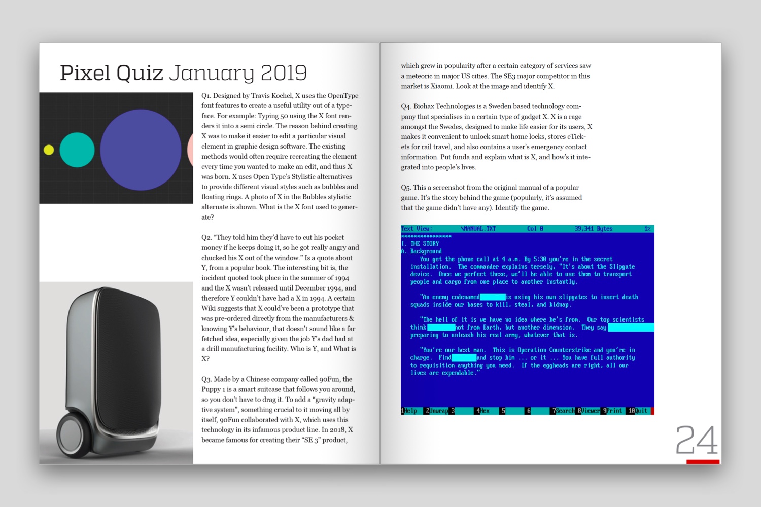 Quizzes: A monthly quiz at the end of the eZine helps students prepare for trivia events.